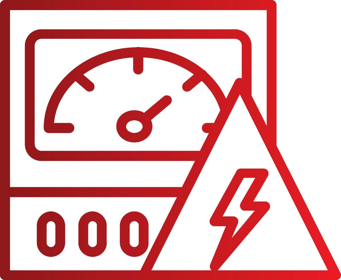 icono de vector de medidor eléctrico