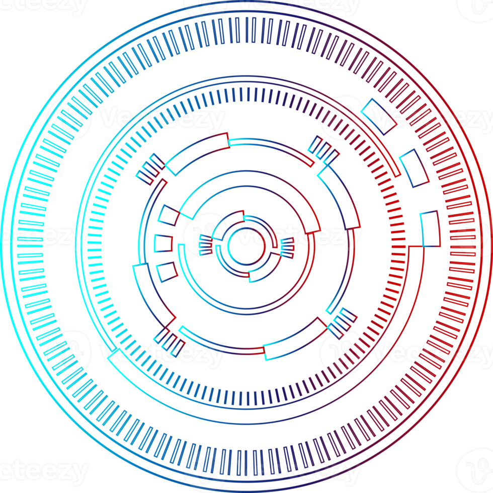 Christmas festival tech circle signal interface futuristic technology icon element abstract background illustration png