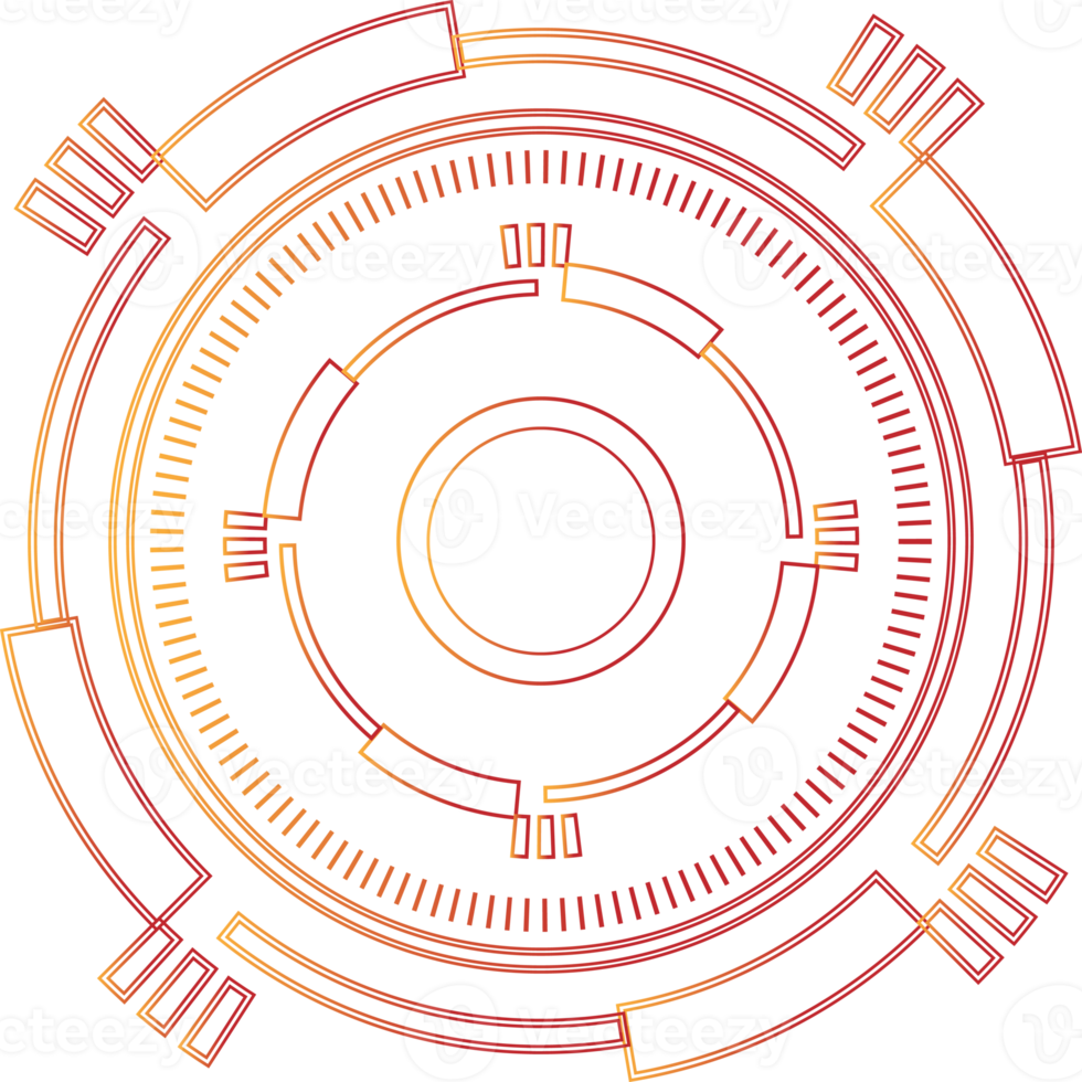 Christmas festival tech circle signal interface futuristic technology icon element abstract background illustration png