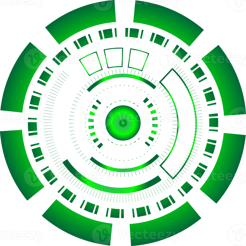 Kerstmis festival tech cirkel signaal koppel futuristische technologie icoon element abstract achtergrond illustratie png