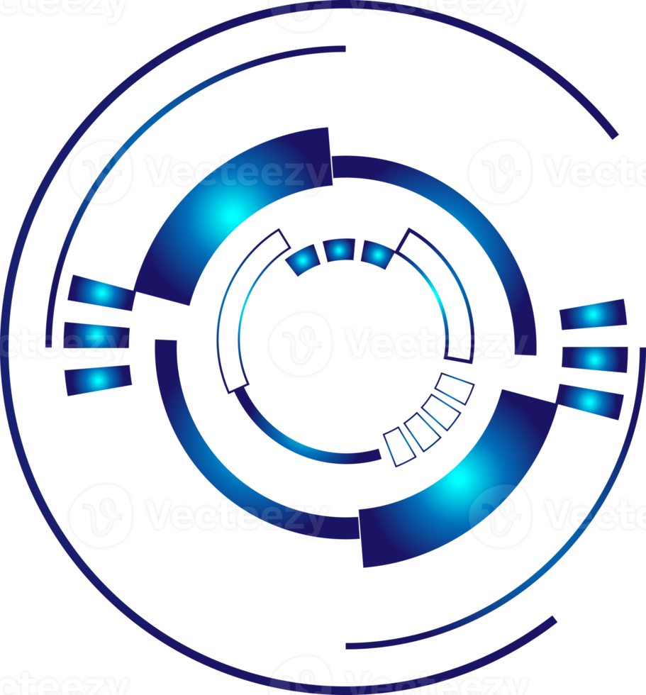 Christmas festival tech circle signal interface futuristic technology icon element abstract background illustration png
