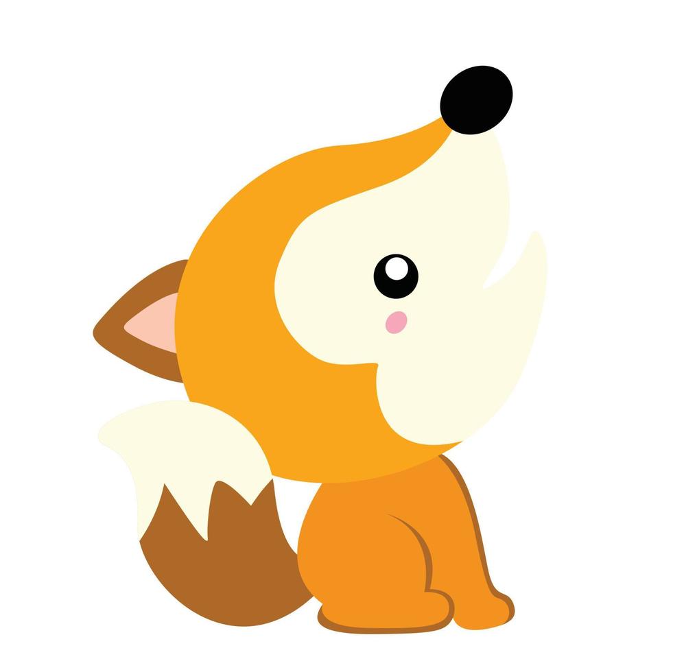Cute Fox Wild Animal Illustration Vector Clipart