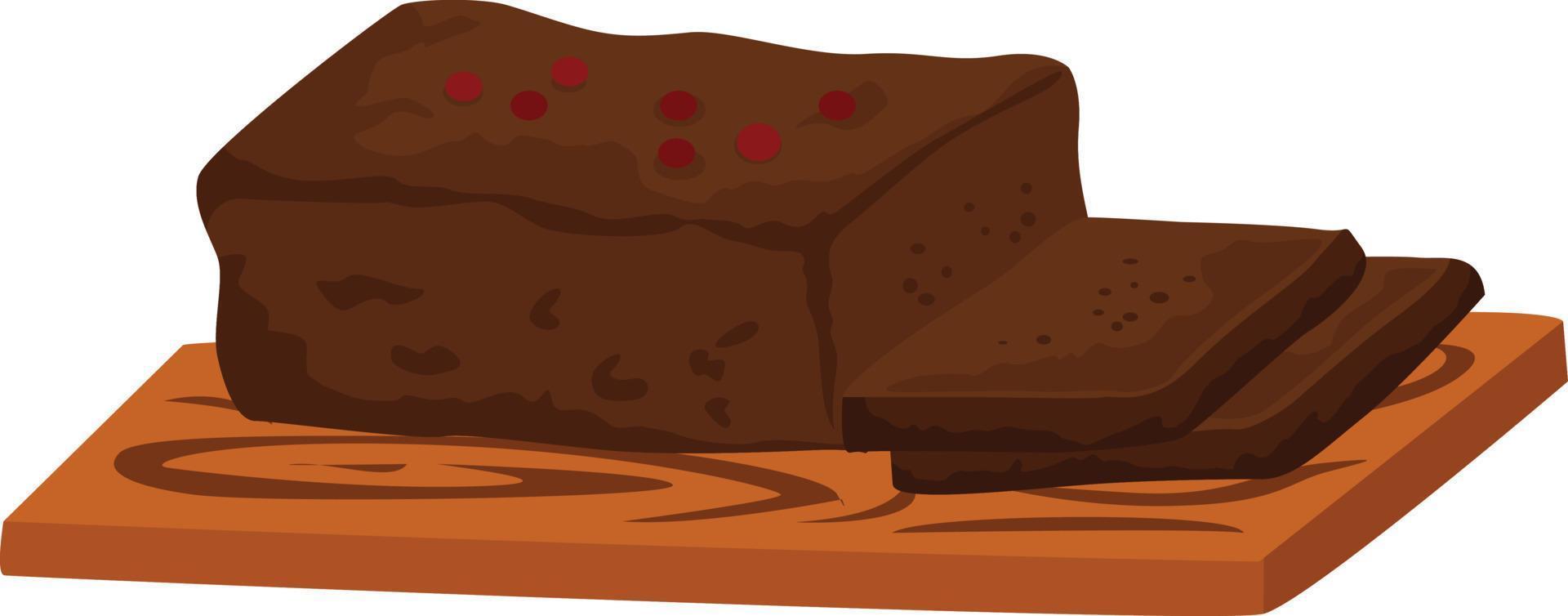 Cute Christmas Chocolate Cake Illustration Vector Clipart