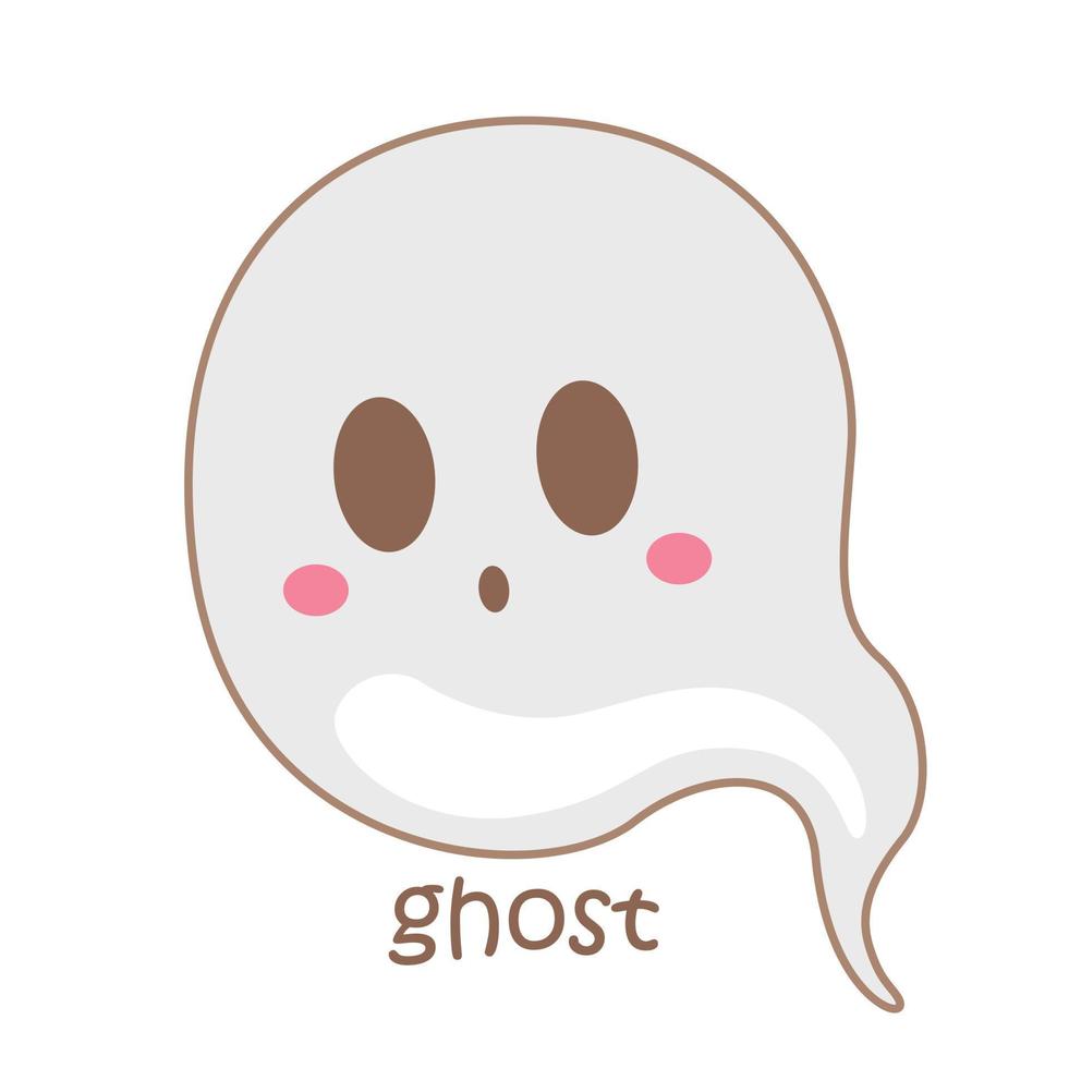 Alphabet G For Ghost Vocabulary Illustration Vector Clipart