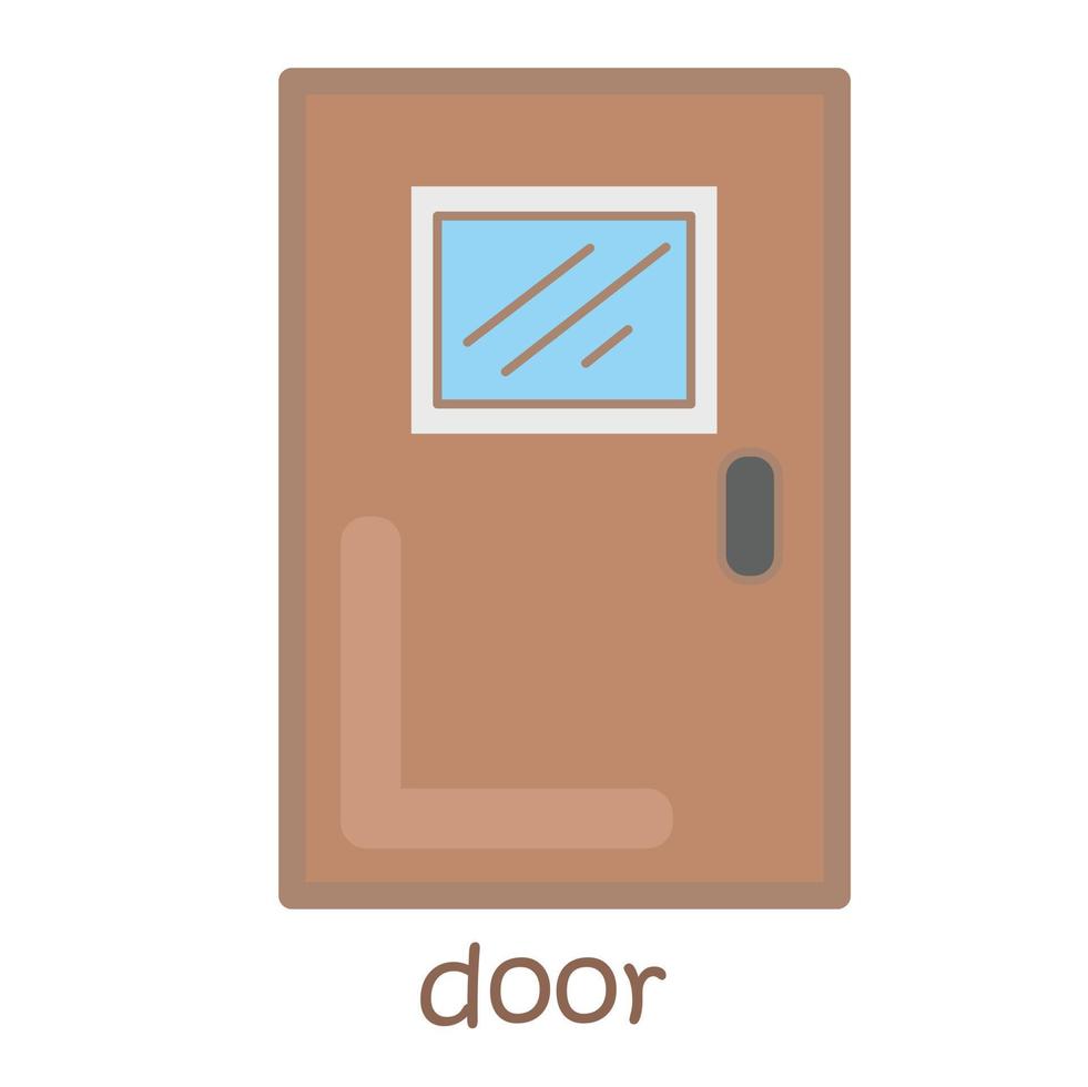 Alphabet D For Door  Illustration Vector Clipart