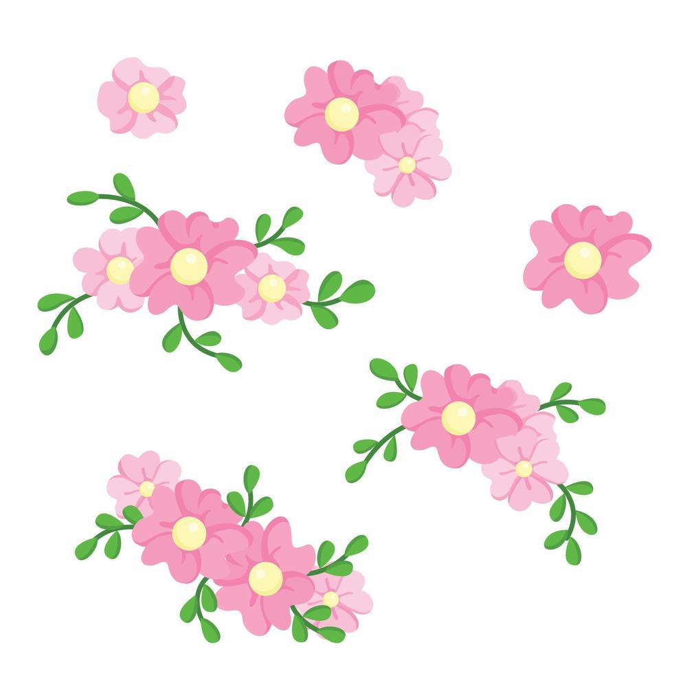 rosa flor naturaleza decoración fondo ilustración vector clipart