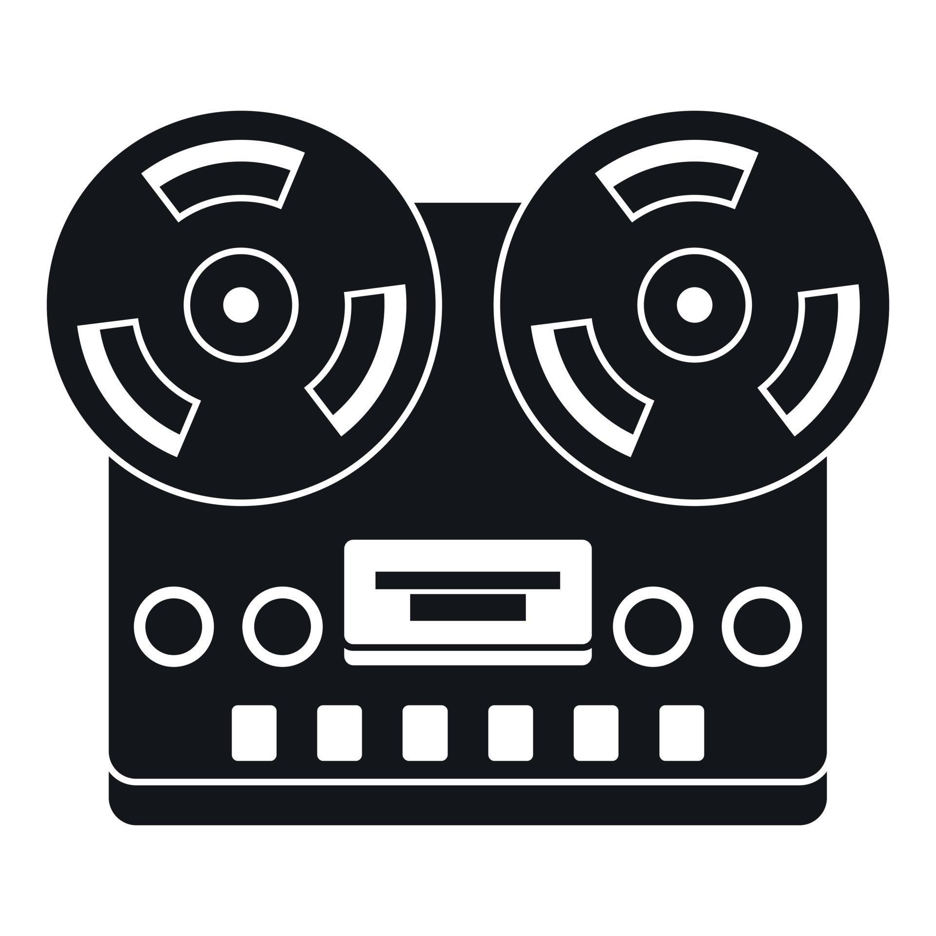 Retro tape recorder icon, simple style 15216294 Vector Art at Vecteezy