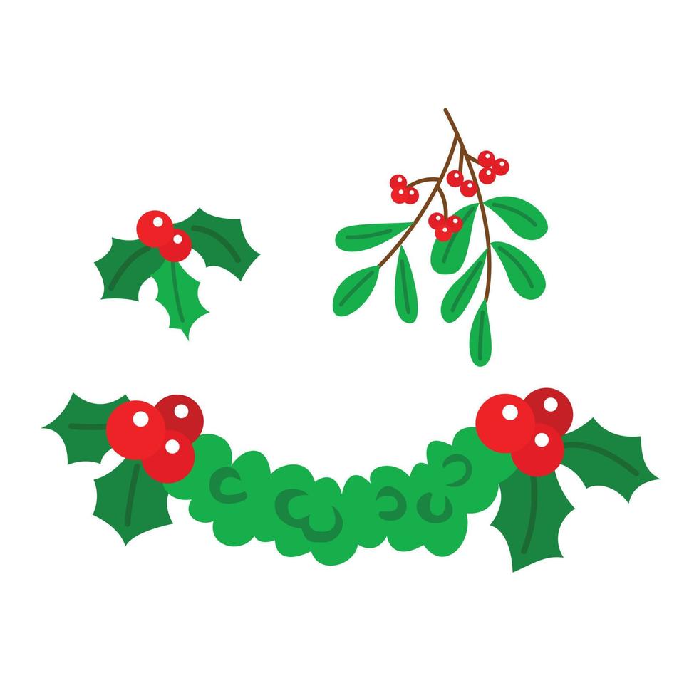Christmas Decoration Accessories Illustration Vector Clipart