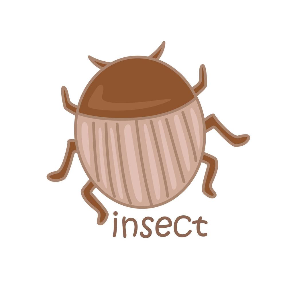 alfabeto i para insecto vocabulario ilustración vector clipart