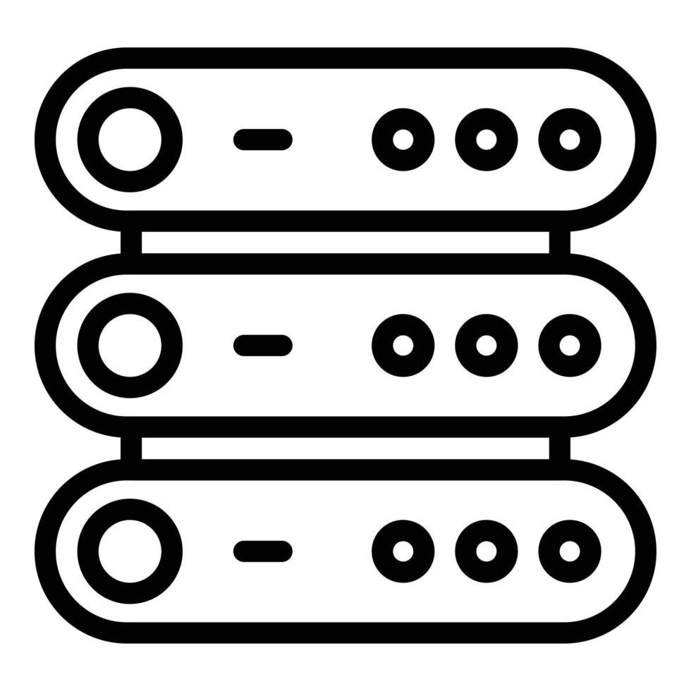 Server memory icon outline vector. Mobile data vector