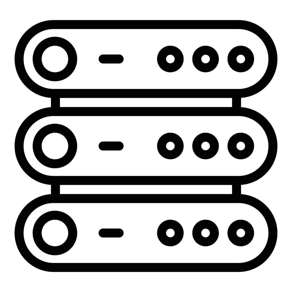 Server memory icon outline vector. Mobile data vector