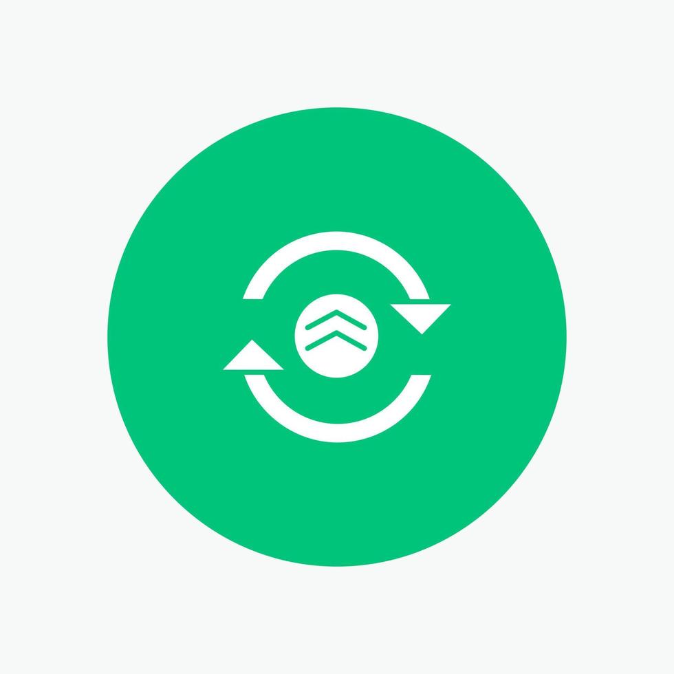 Arrow Refresh Reload Computing white glyph icon vector