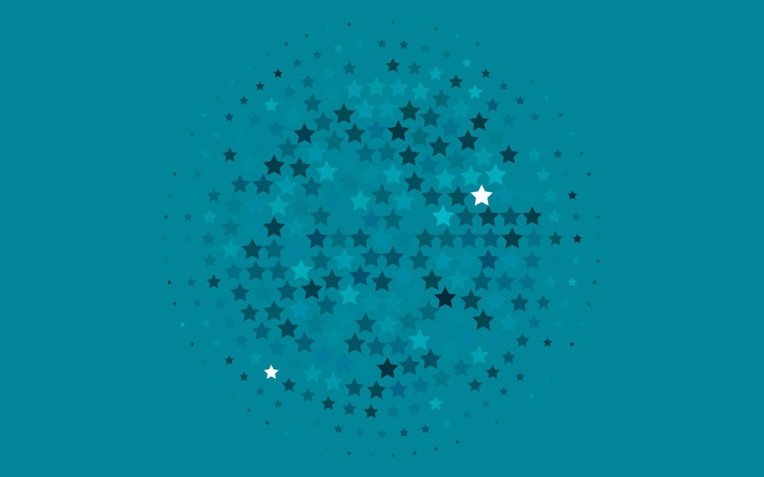 Light BLUE vector cover with small and big stars.