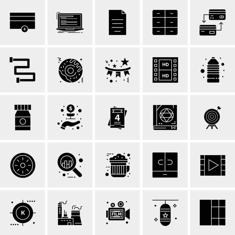 25 iconos de negocios universales vector ilustración de icono creativo para usar en proyectos relacionados con la web y dispositivos móviles