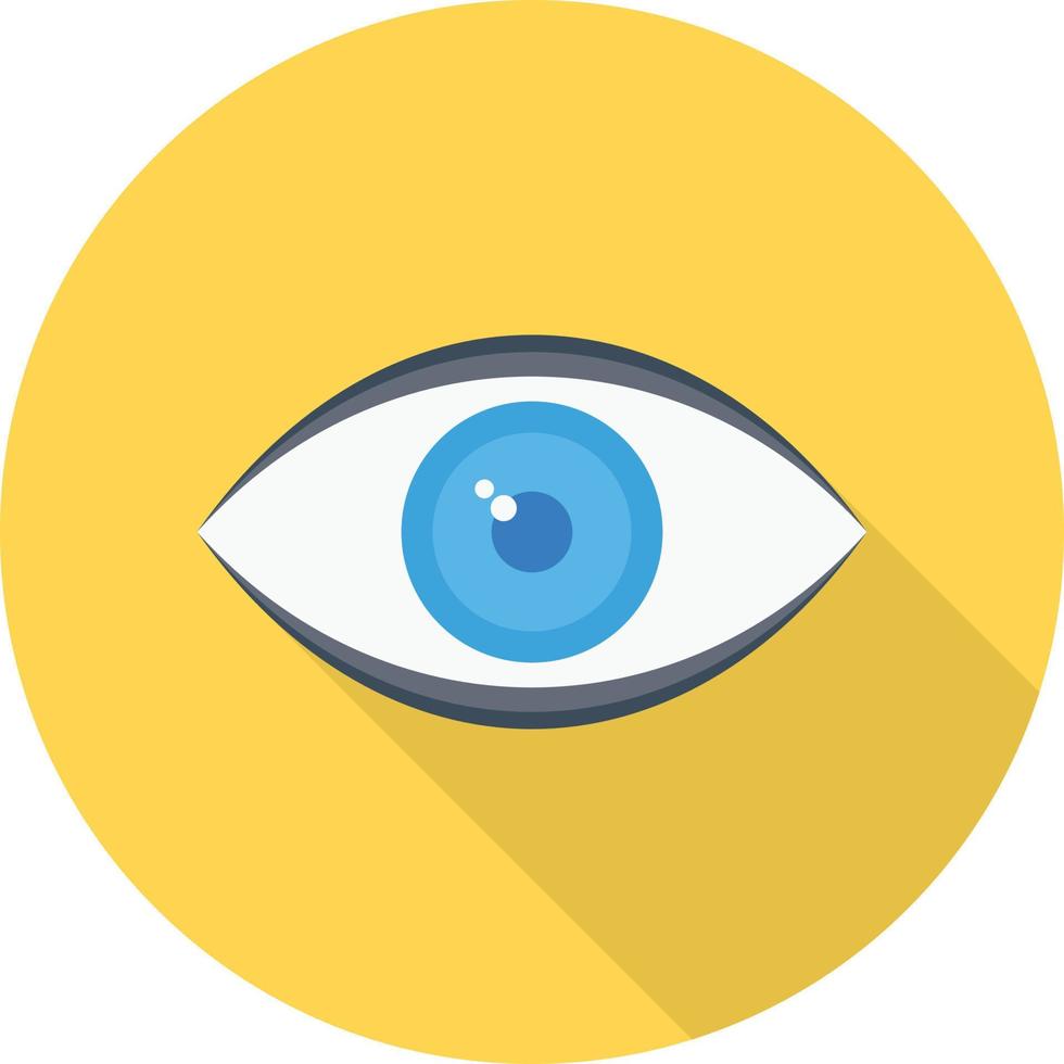 ilustración de vector de ojo en un fondo. símbolos de calidad premium. iconos vectoriales para concepto y diseño gráfico.