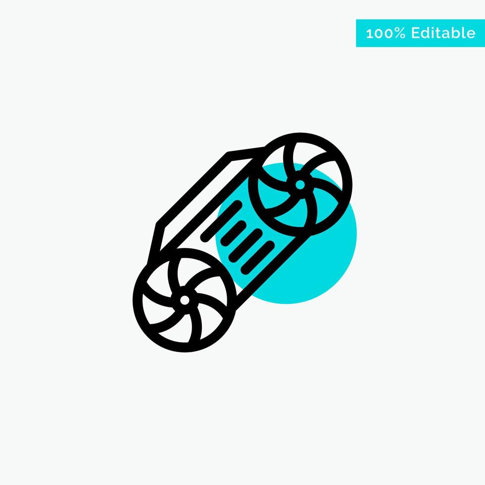 Radio Music Technology turquoise highlight circle point Vector icon