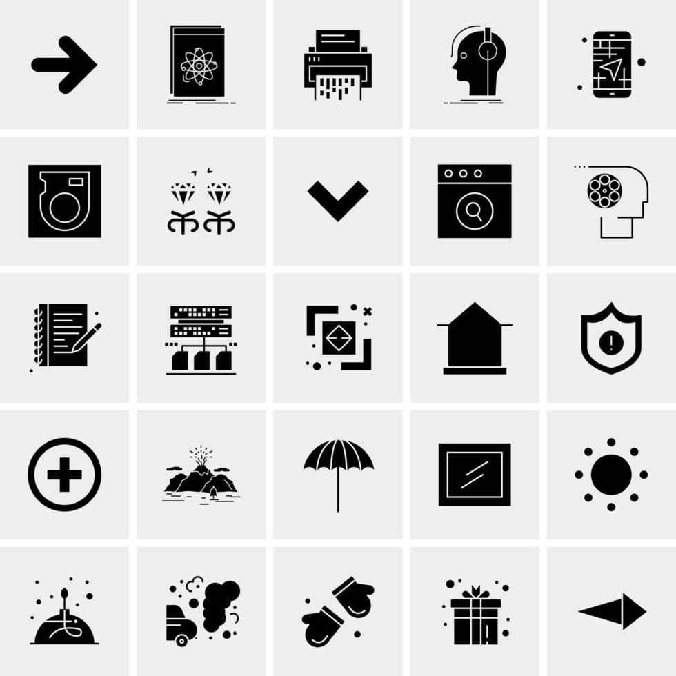 25 iconos de negocios universales vector ilustración de icono creativo para usar en proyectos relacionados con la web y dispositivos móviles