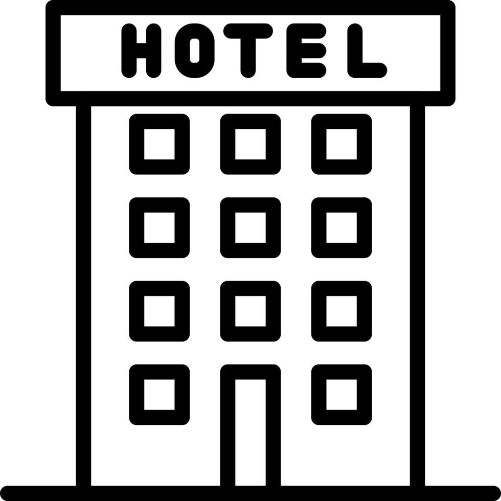 ilustración de vector de hotel en un fondo. símbolos de calidad premium. iconos vectoriales para concepto y diseño gráfico.