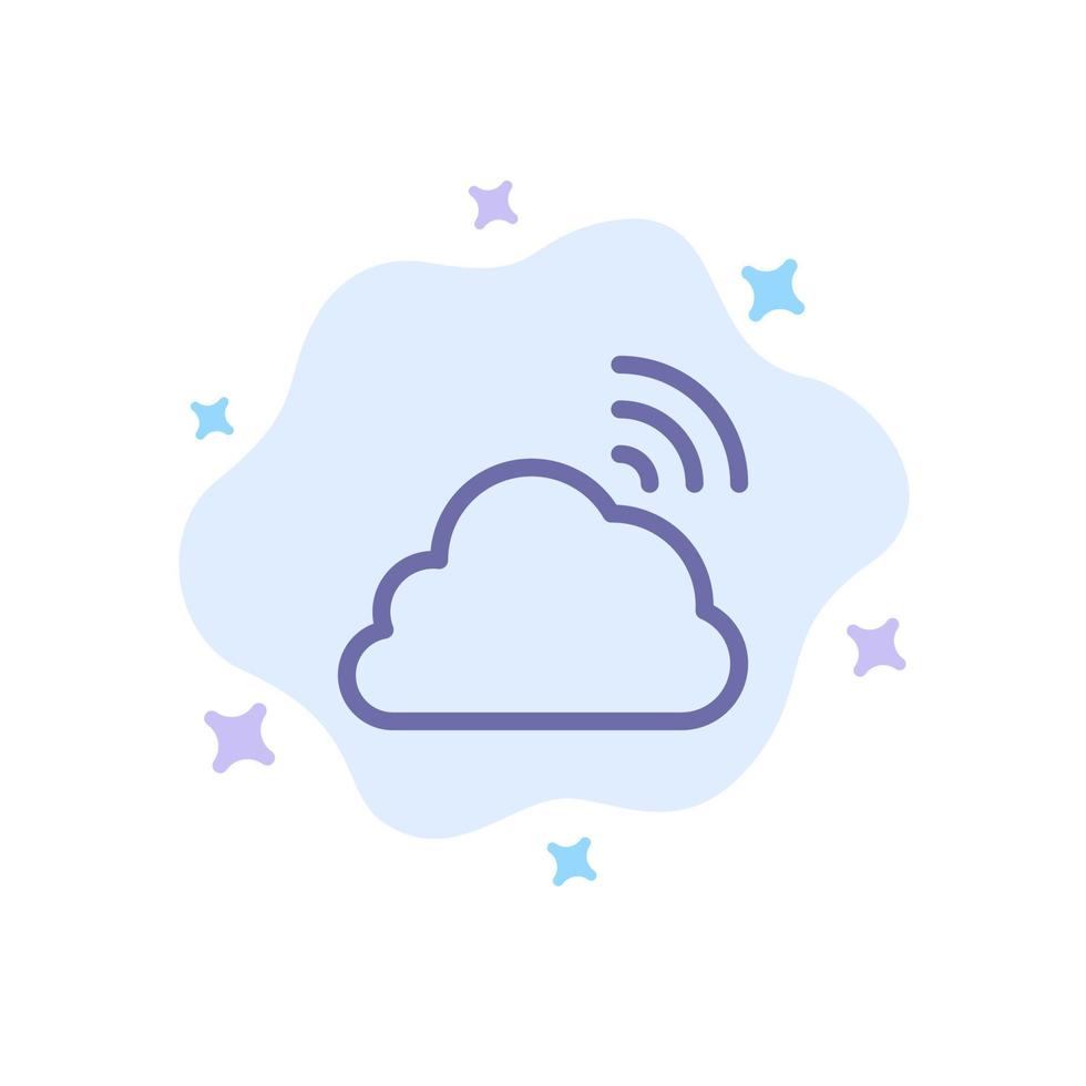 Cloud Rainbow Sky Spring Weather Blue Icon on Abstract Cloud Background vector