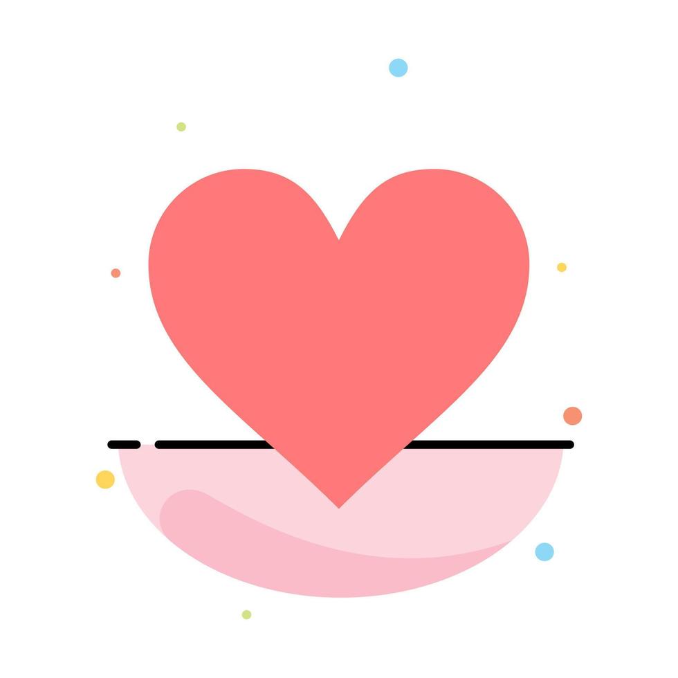 Heart Love Like Twitter Abstract Flat Color Icon Template vector