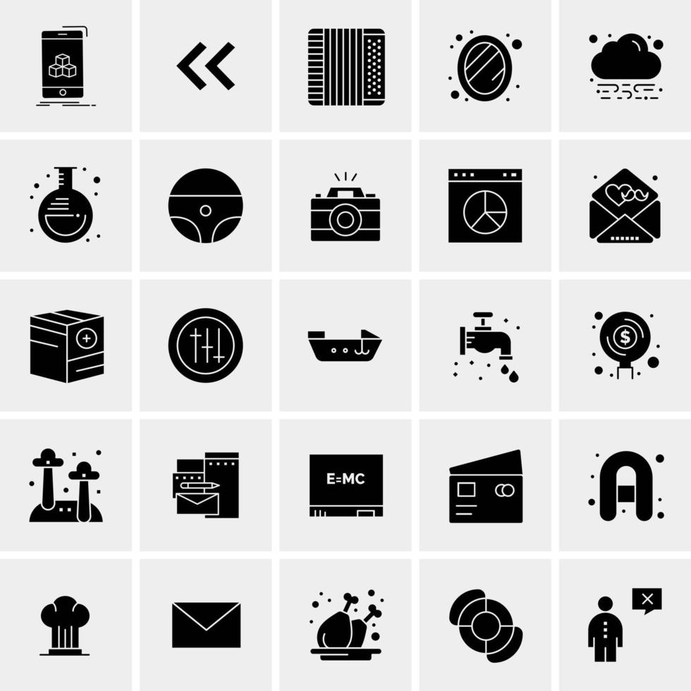 25 iconos de negocios universales vector ilustración de icono creativo para usar en proyectos relacionados con la web y dispositivos móviles