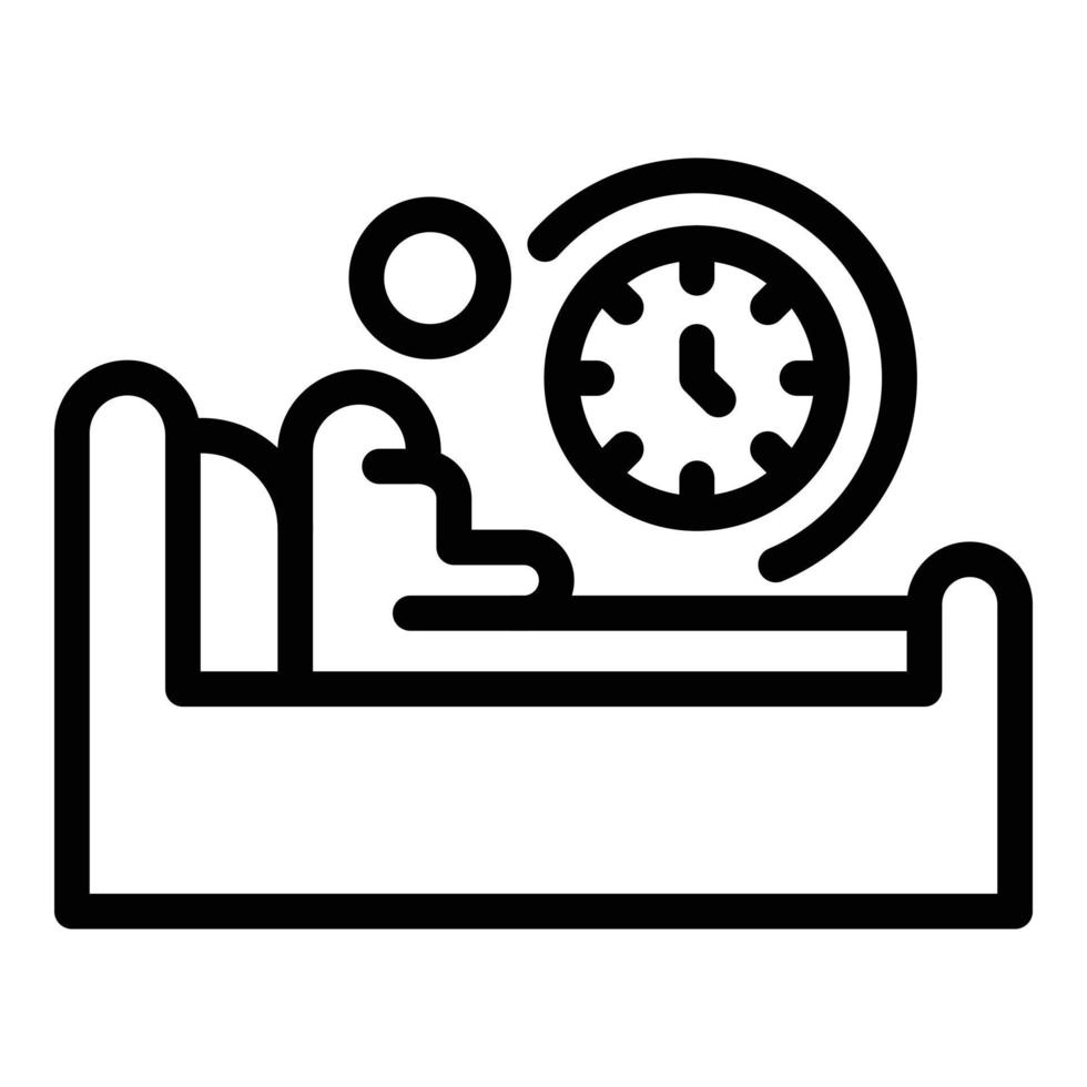 Sleeping bed icon outline vector. Person dream vector