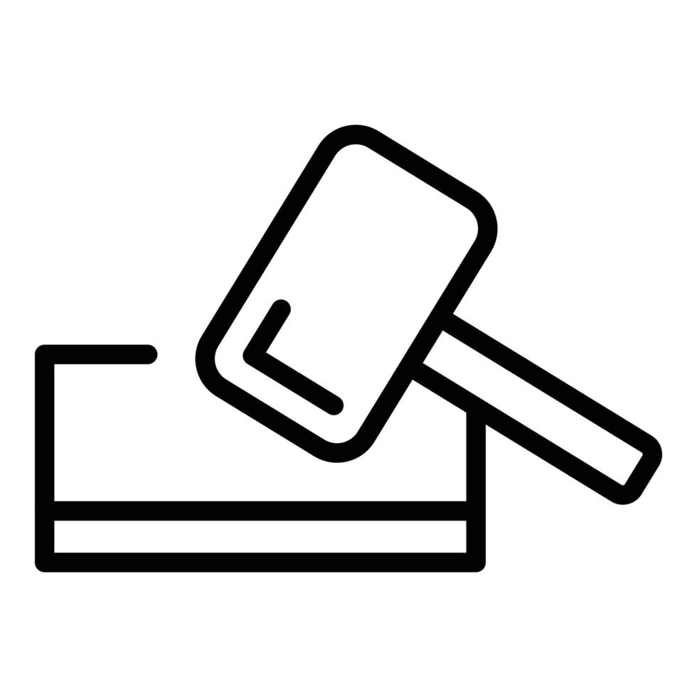 Sledge hammer icon outline vector. Home construction 15218136 Vector