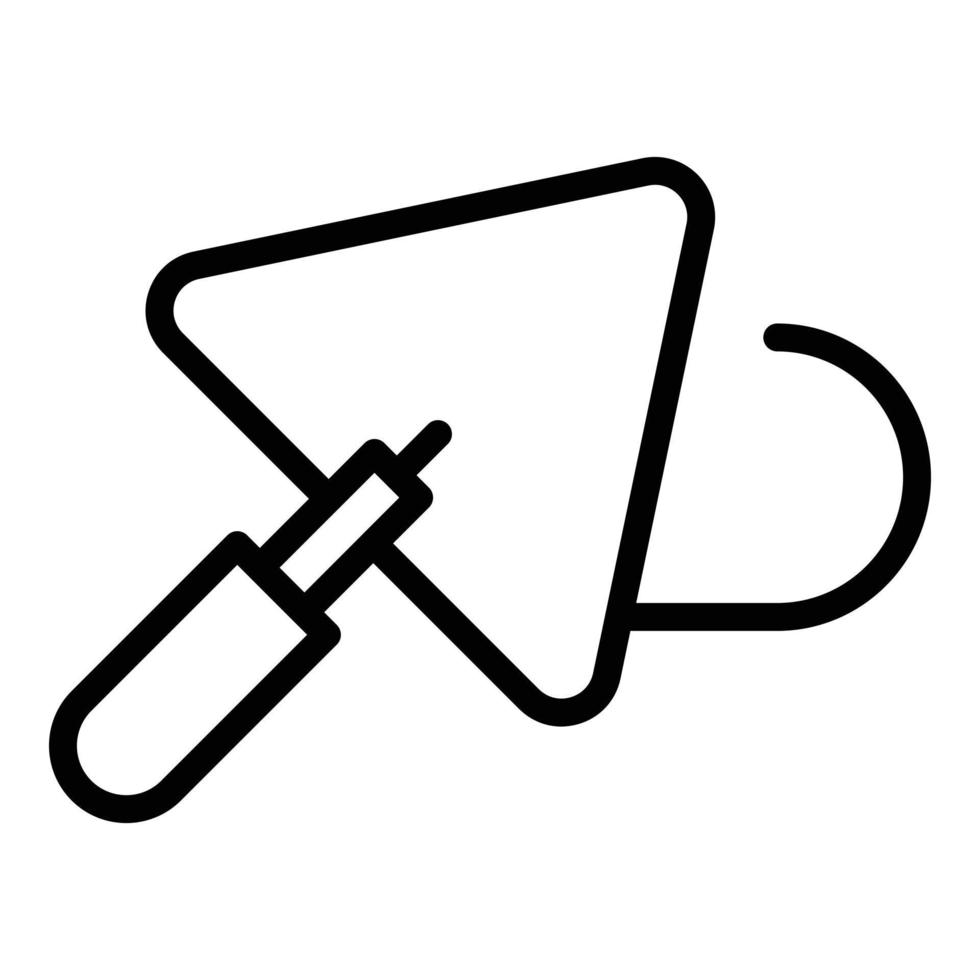 Home trowel icon outline vector. Construction tool vector