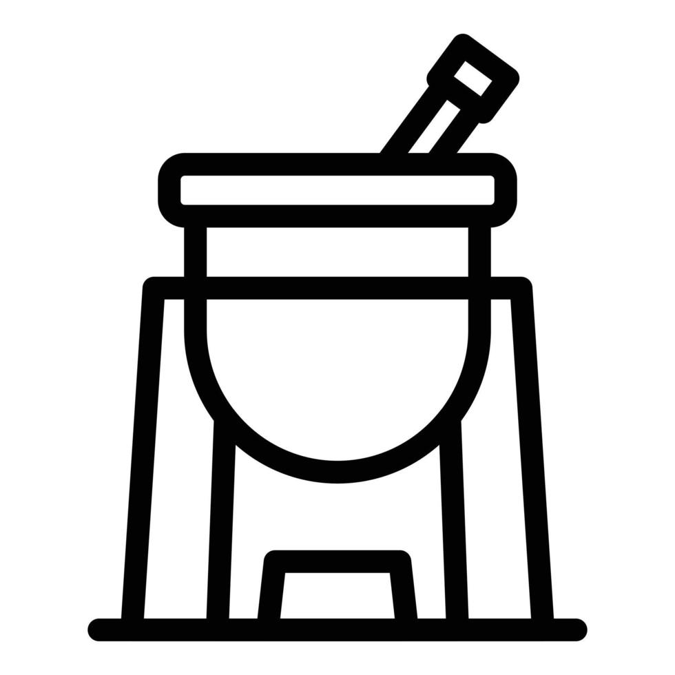 Fondue sauce icon outline vector. Cheese food vector