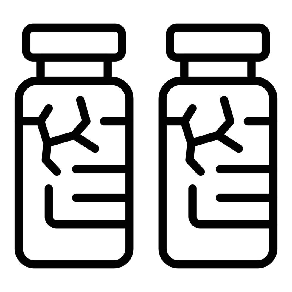 Defective bottle drink icon outline vector. Control safety vector