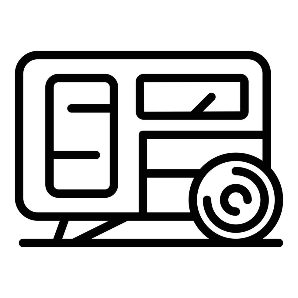 Factory generator icon outline vector. Power electric vector