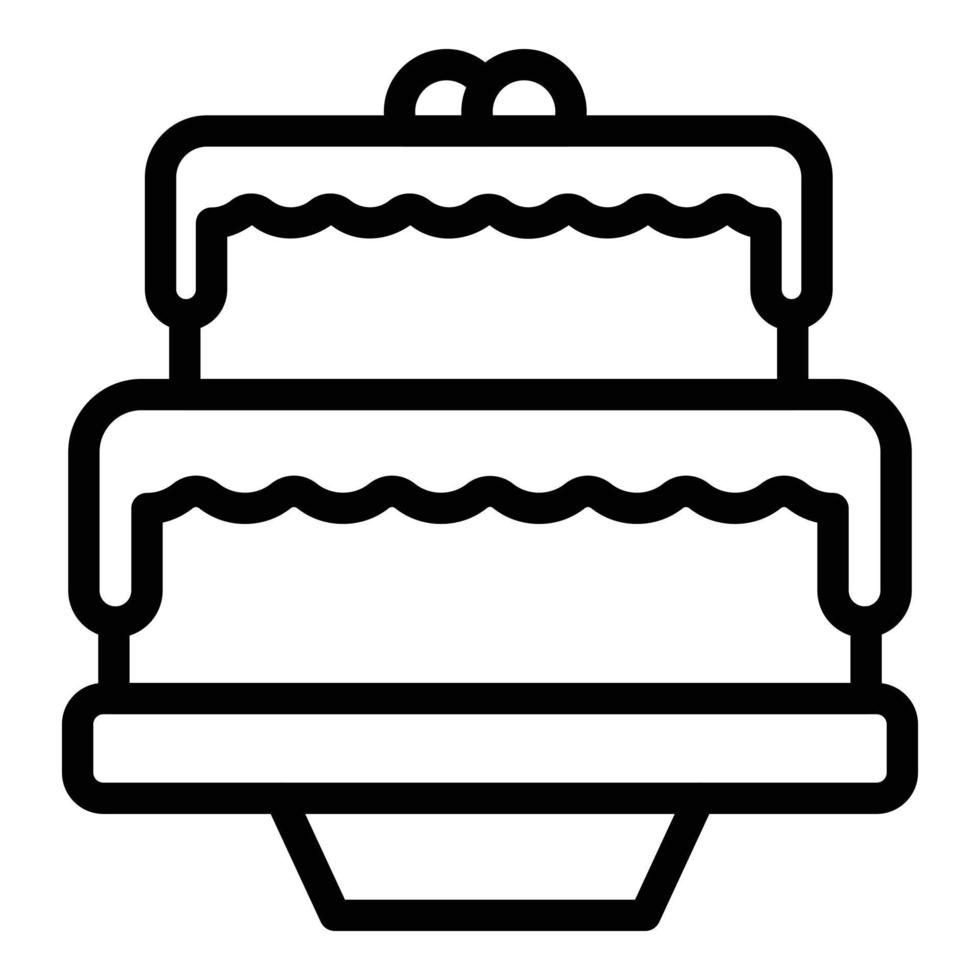 Cake chocolate fountain icon outline vector. Waterfall machine vector