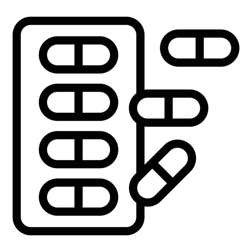 Sleeping pills icon outline vector. Adult dream vector