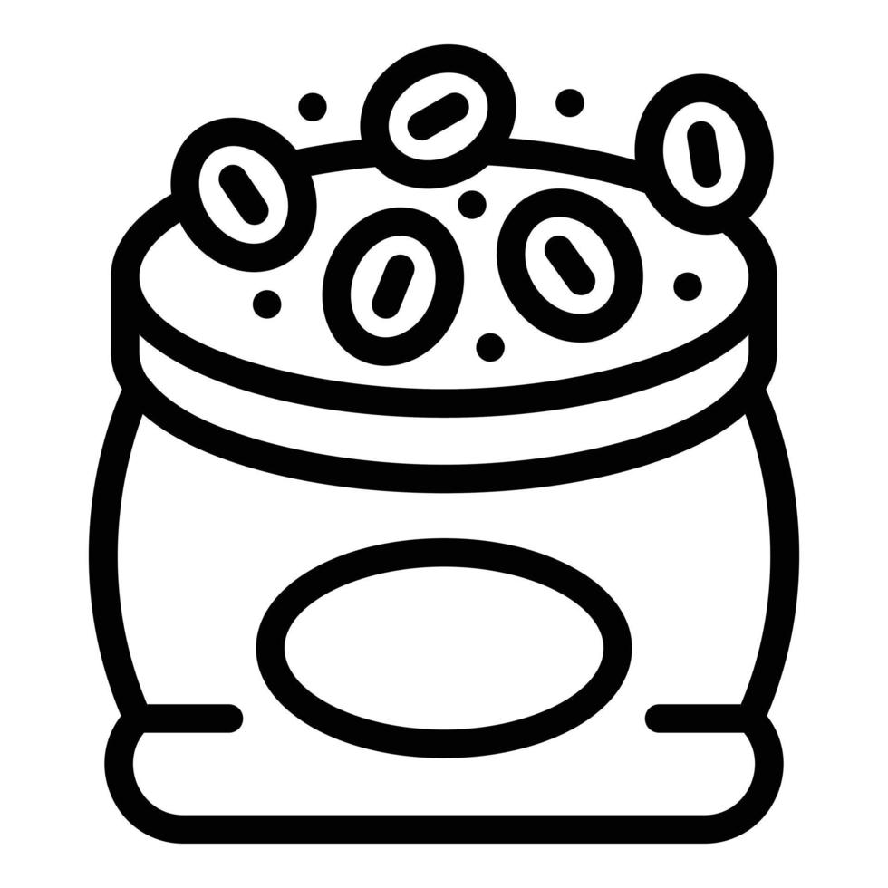 Cocoa sack icon outline vector. Waterfall chocolate vector