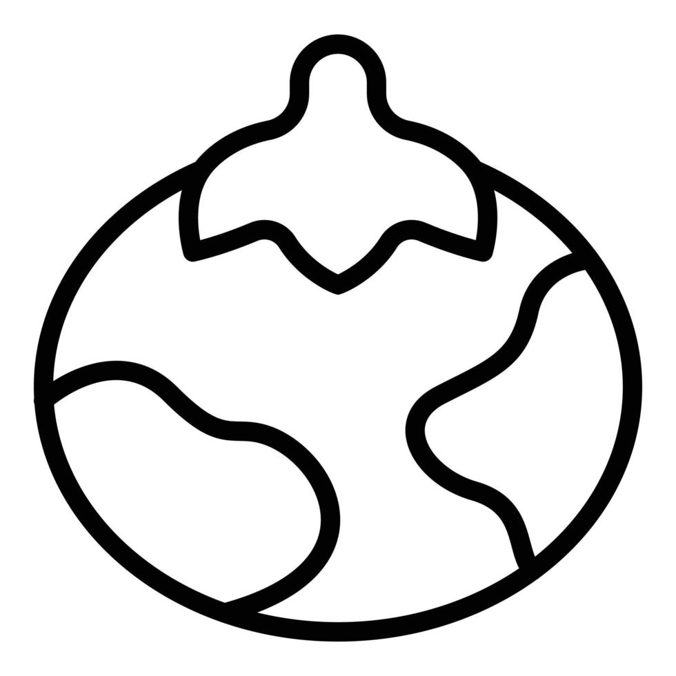 Defective ball icon outline vector. Control product vector