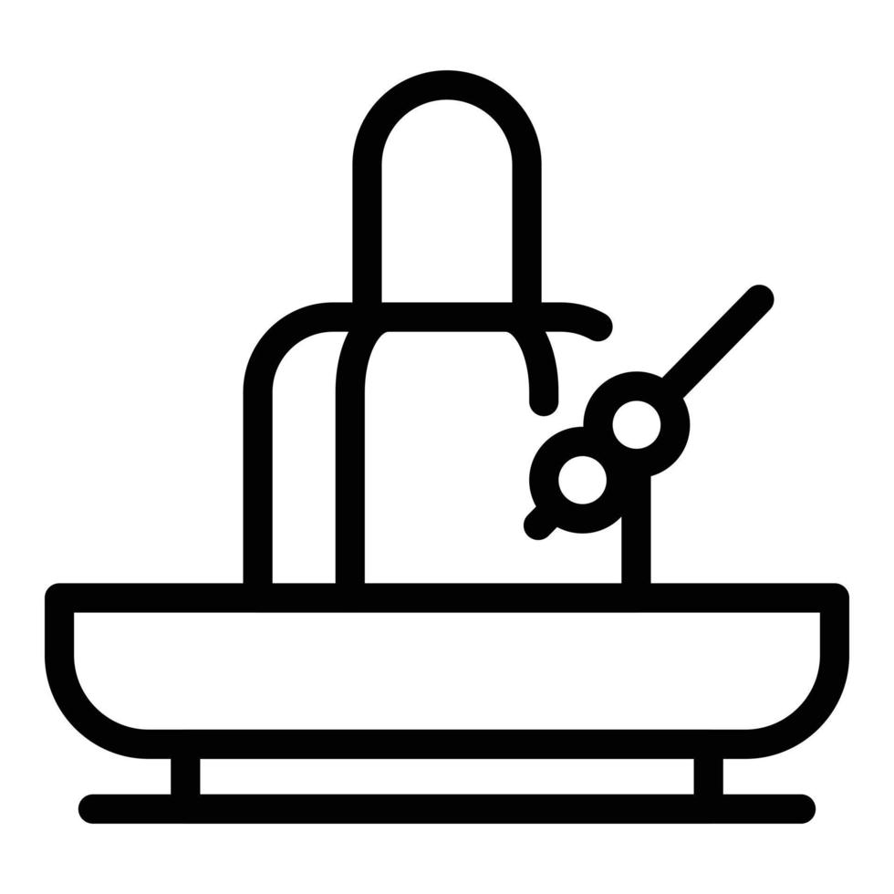 Hot fondue icon outline vector. Food bread vector