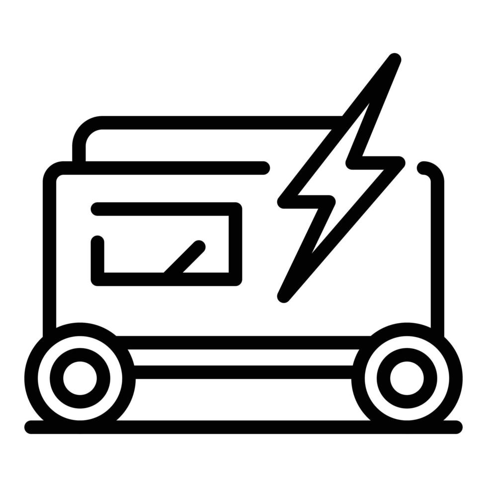 Electricity generator icon outline vector. Power engine vector