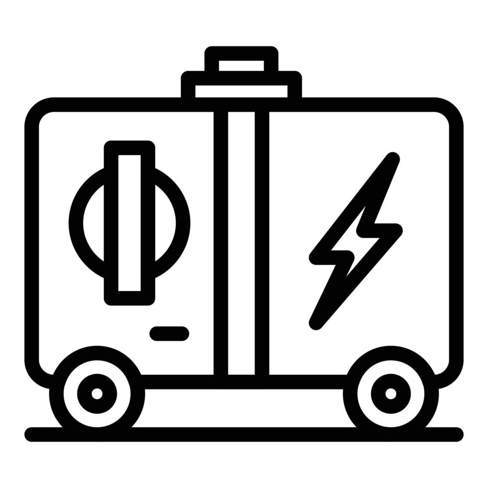 Gas generator icon outline vector. Power engine vector