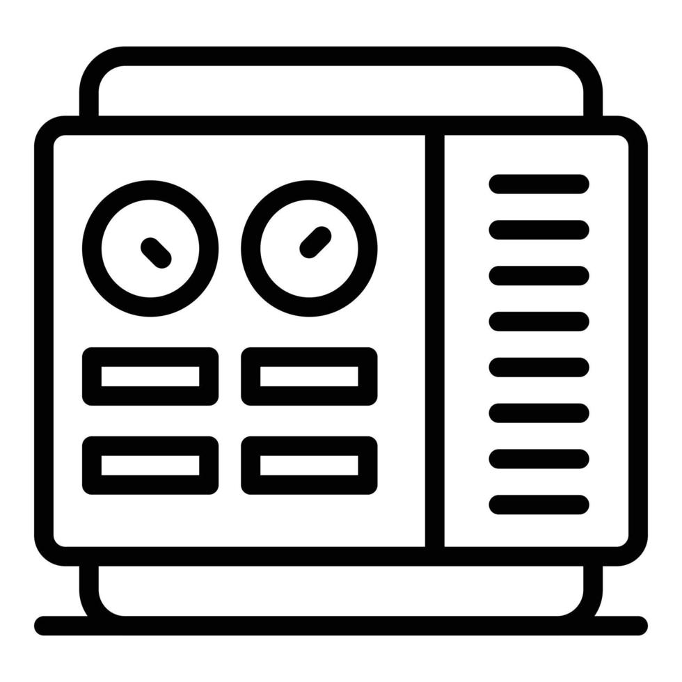 Large generator icon outline vector. Diesel power vector