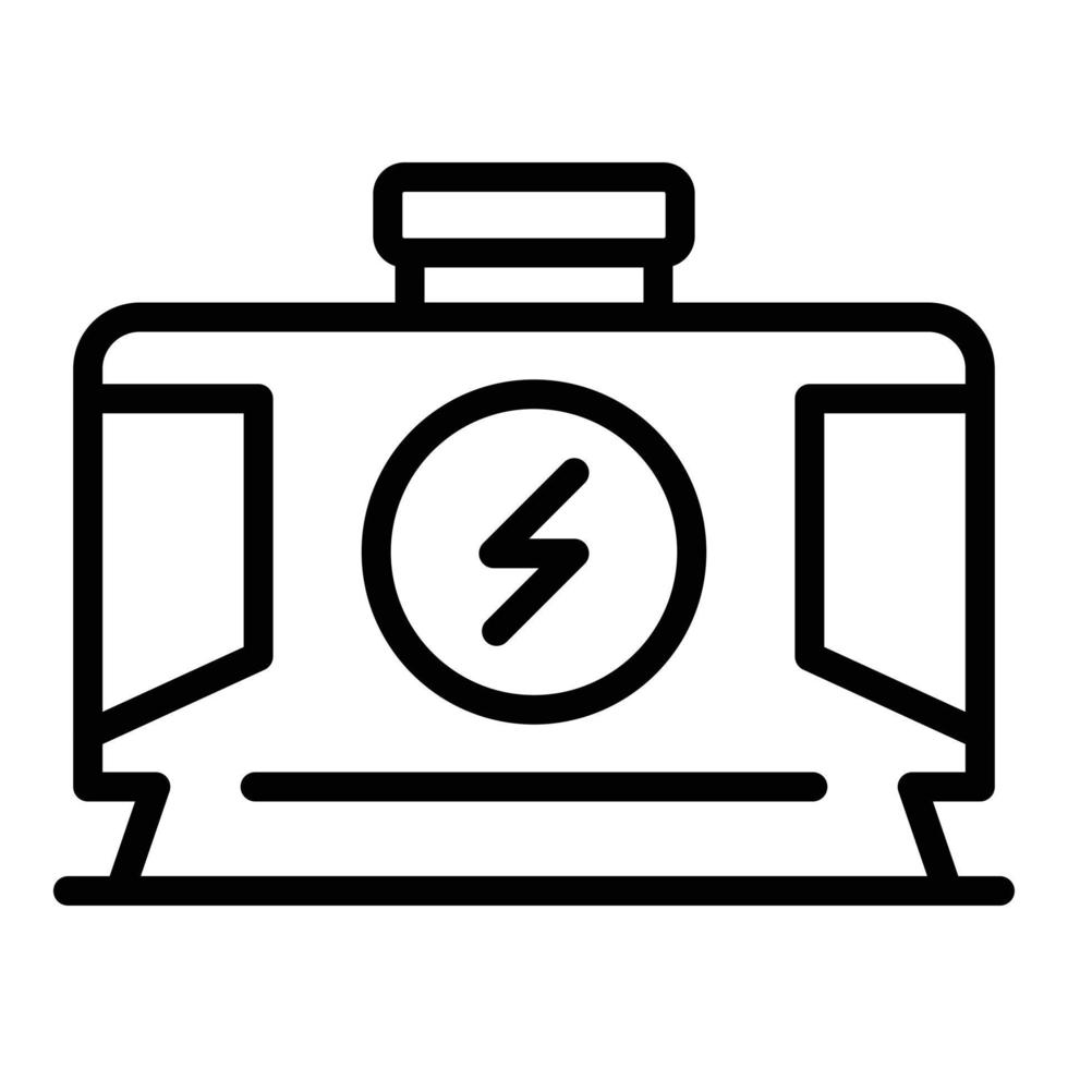 Service generator icon outline vector. Power engine vector