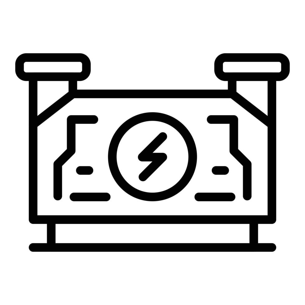Standby generator icon outline vector. Electric engine vector