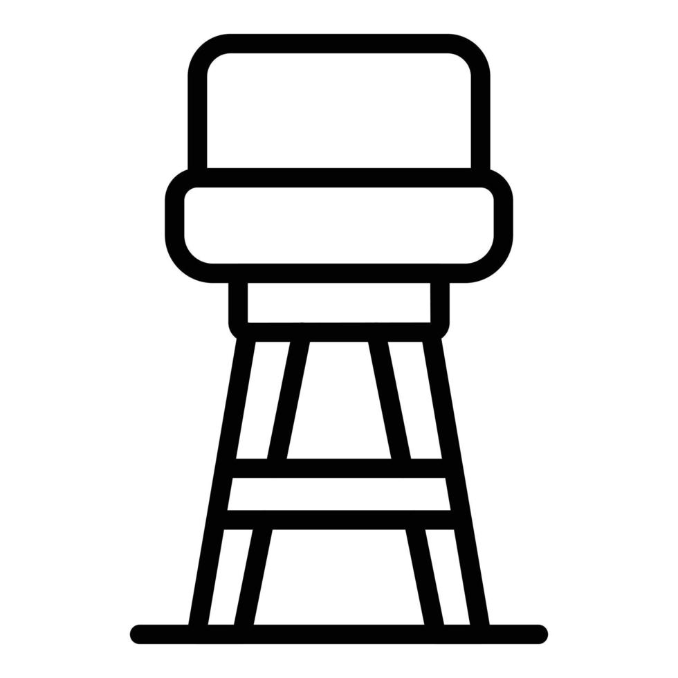 Modern seat icon outline vector. Bar stool vector