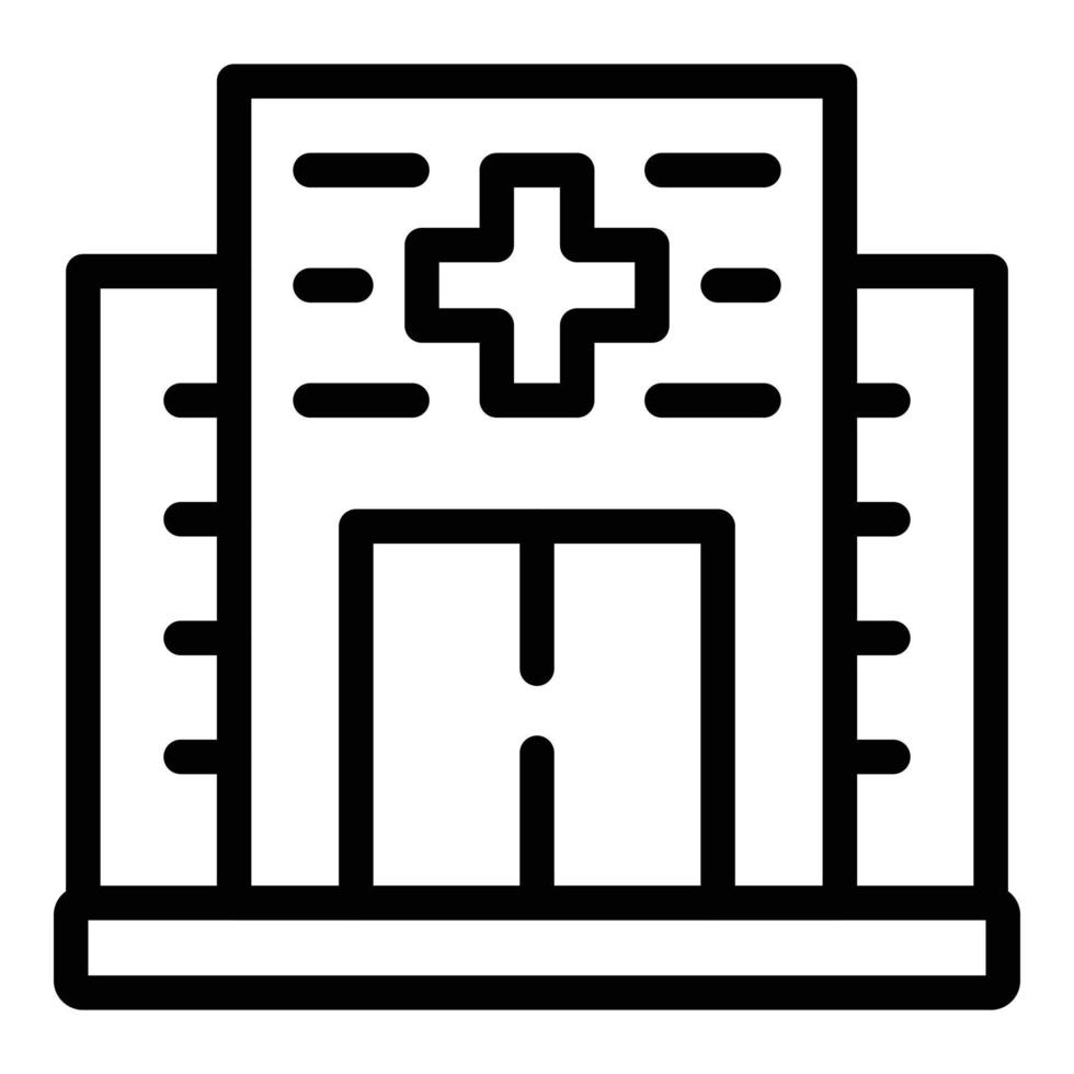 City hospital icon outline vector. Modern facility vector