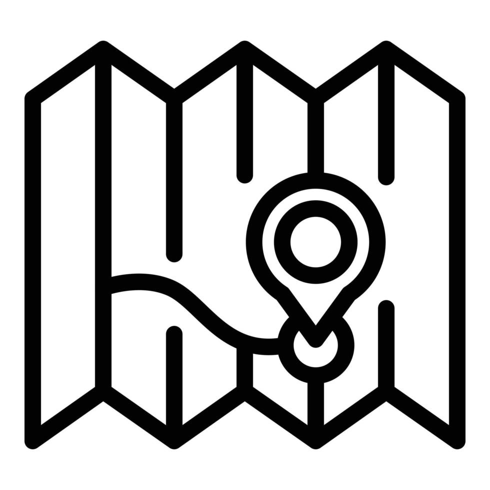 Map location icon outline vector. Modern facility vector