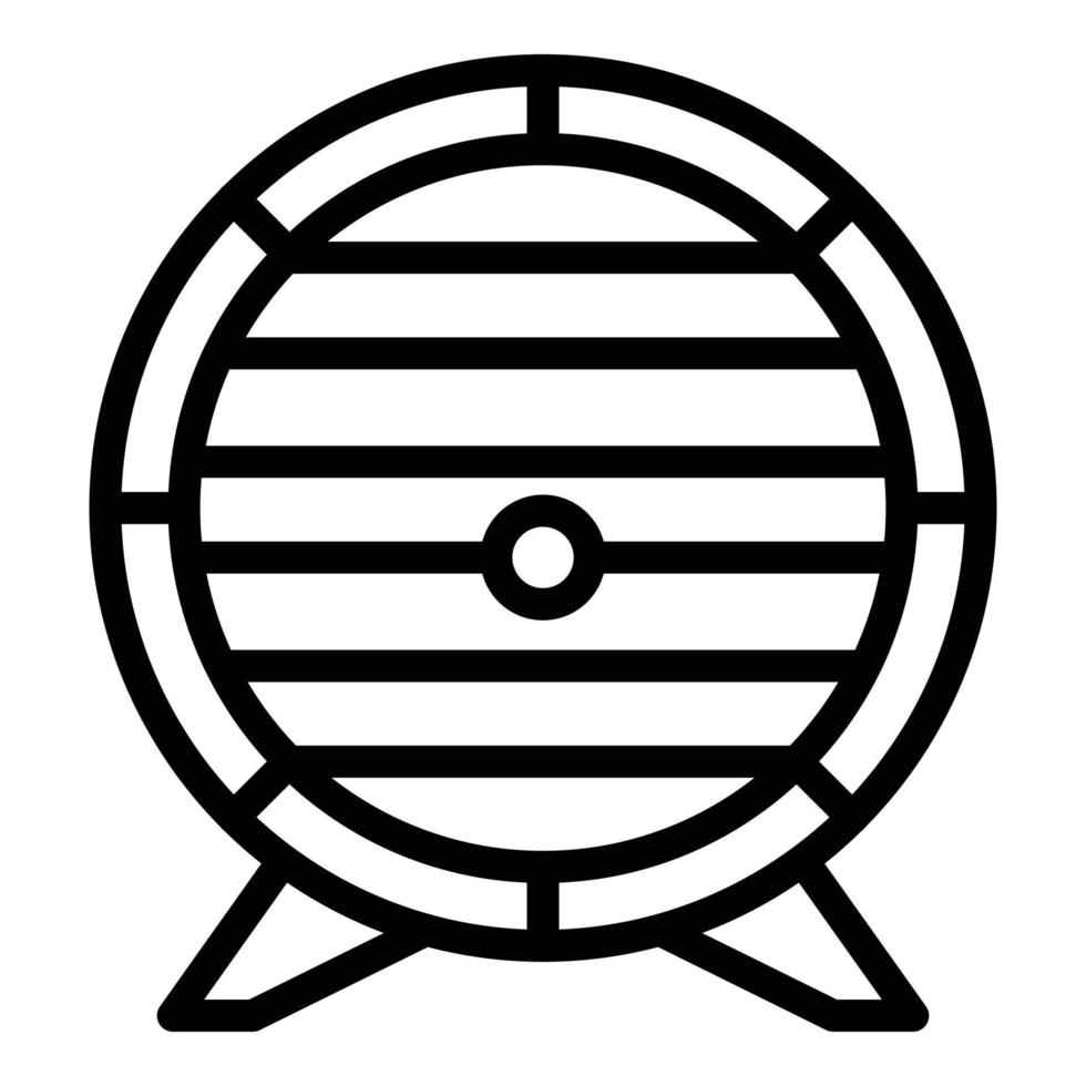 Wine barrel icon outline vector. Food shop vector