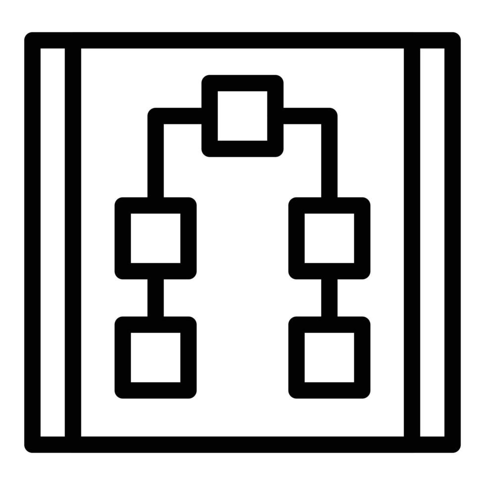 Software scheme icon outline vector. Service system vector