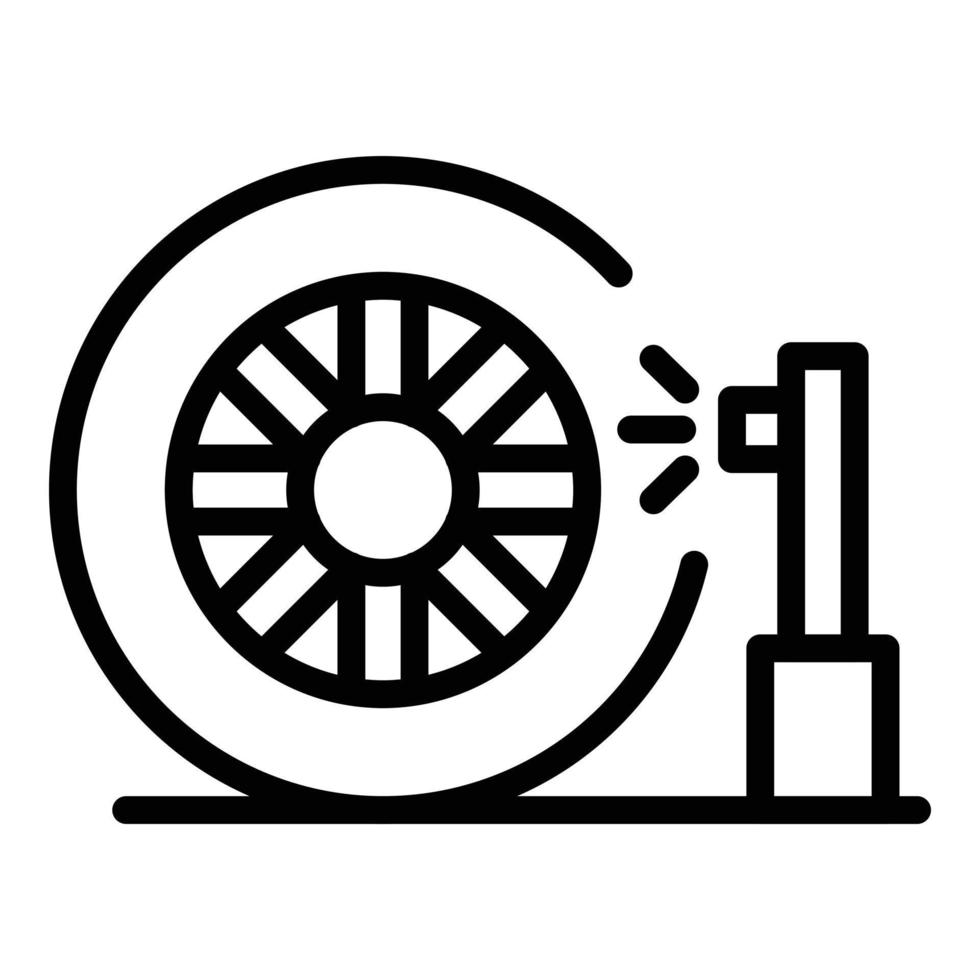 Tire wash icon outline vector. Service auto vector