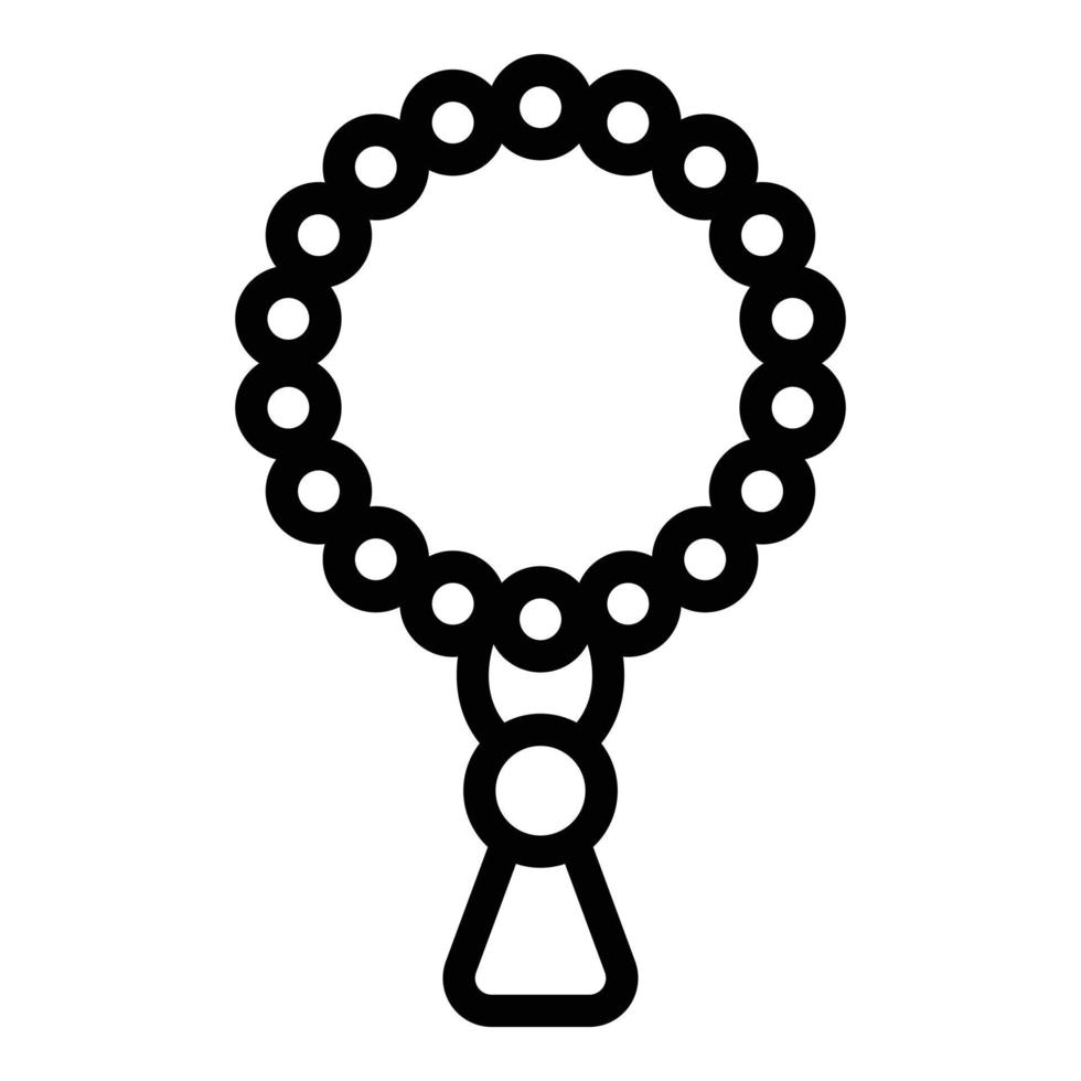 Beads icon outline vector. Nepal temple vector