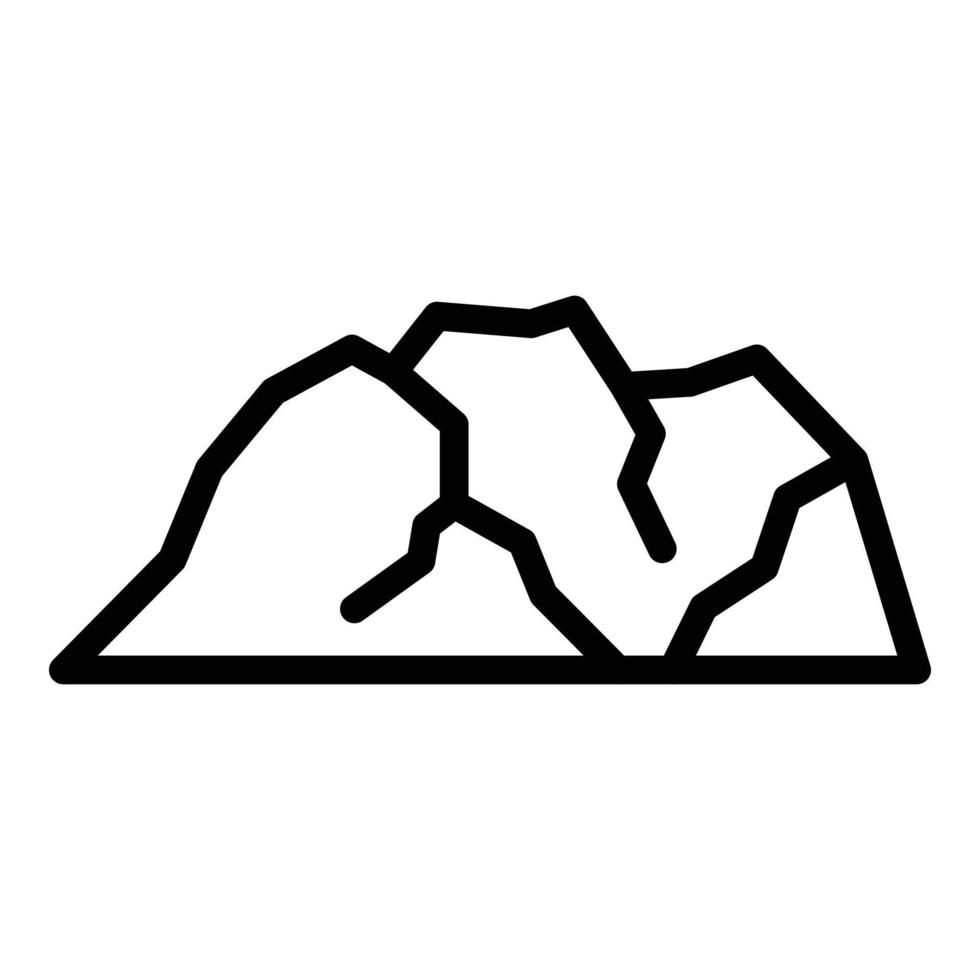 vector de contorno de icono de las montañas de Katmandú. horizonte de nepal