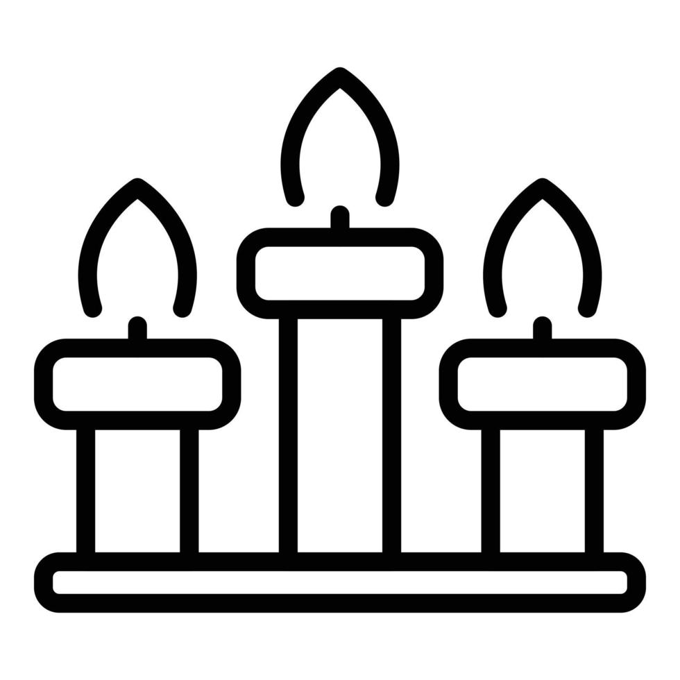 Indian candles icon outline vector. India city vector